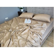 Комплект постільної білизни Stripe LUX BEIGE TONE 1/1см