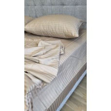 Комплект постільної білизни Stripe LUX BEIGE TONE 1/1см