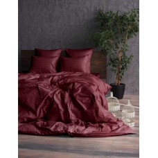 Комплект постільної білизни Stripe LUX BORDO 1/1см