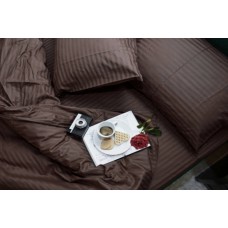Комплект постільної білизни Stripe LUX CHOCOLATE 1/1см