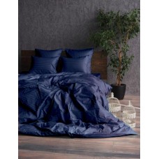 Комплект постільної білизни Stripe LUX DARK BLUE 1/1см