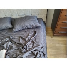 Комплект постільної білизни Stripe LUX GRAY SHADOW 1/1см