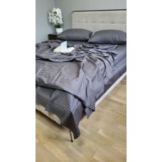 Комплект постільної білизни Stripe LUX GRAY SHADOW 1/1см