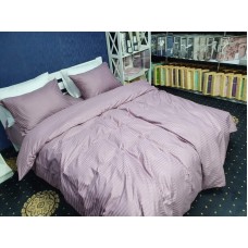 Комплект постільної білизни Stripe LUX LIGHT PLUM 1/1см