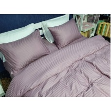 Комплект постільної білизни Stripe LUX LIGHT PLUM 1/1см
