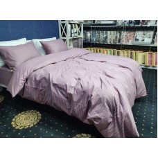 Комплект постільної білизни Stripe LUX LIGHT PLUM 1/1см