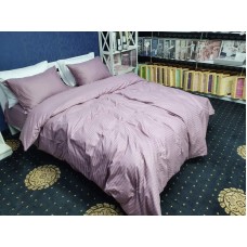 Комплект постільної білизни Stripe LUX LIGHT PLUM 1/1см