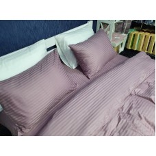Комплект постільної білизни Stripe LUX LIGHT PLUM 1/1см