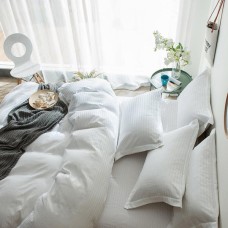 Комплект постільної білизни Stripe LUX WHITE 1/1см