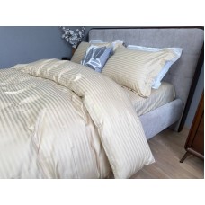 Комплект постільної білизни Stripe PREMIUM, BEIGE 1/1см, ТМ Комфорт-текстиль