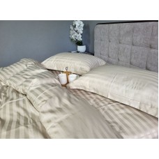 Комплект постільної білизни Stripe PREMIUM, BEIGE 2/2см