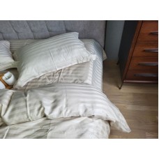 Комплект постільної білизни Stripe PREMIUM, BEIGE 2/2см