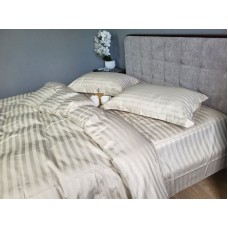 Комплект постільної білизни Stripe PREMIUM, BEIGE 2/2см