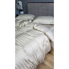 Комплект постільної білизни Stripe PREMIUM, BEIGE 2/2см