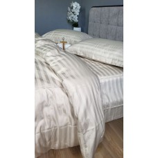 Комплект постільної білизни Stripe PREMIUM, BEIGE 2/2см