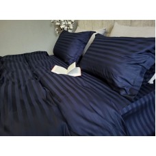 Комплект постільної білизни Stripe PREMIUM, BLUE BERRY 2/2см
