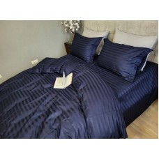 Комплект постільної білизни Stripe PREMIUM, BLUE BERRY 2/2см