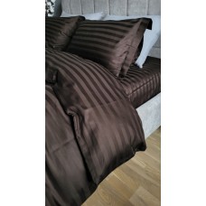Комплект постільної білизни Stripe PREMIUM, CHOCOLATE 2/2см