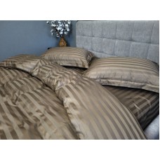 Комплект постільної білизни Stripe PREMIUM, HONEY BEIGE 2/2см