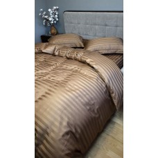 Комплект постільної білизни Stripe PREMIUM, HONEY BEIGE 2/2см