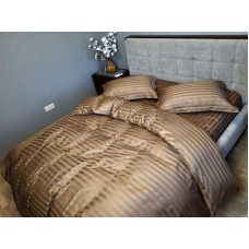 Комплект постільної білизни Stripe PREMIUM, HONEY BEIGE 2/2см