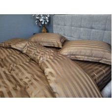 Комплект постільної білизни Stripe PREMIUM, HONEY BEIGE 2/2см