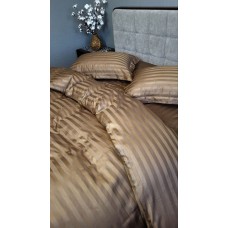 Комплект постільної білизни Stripe PREMIUM, HONEY BEIGE 2/2см