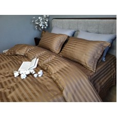 Комплект постільної білизни Stripe PREMIUM, HONEY BEIGE 2/2см