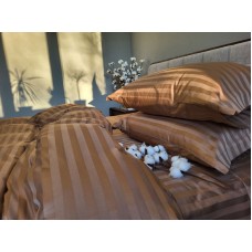 Комплект постільної білизни Stripe PREMIUM, HONEY BEIGE 2/2см