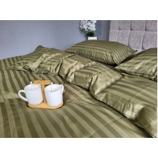 Комплект постільної білизни Stripe PREMIUM, KHAKI 2/2см