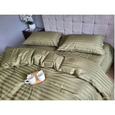 Комплект постільної білизни Stripe PREMIUM, KHAKI 2/2см