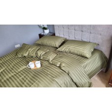 Комплект постільної білизни Stripe PREMIUM, KHAKI 2/2см