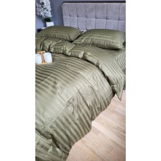 Комплект постільної білизни Stripe PREMIUM, KHAKI 2/2см