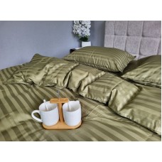 Комплект постільної білизни Stripe PREMIUM, KHAKI 2/2см
