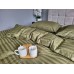 Комплект постільної білизни Stripe PREMIUM, KHAKI 2/2см