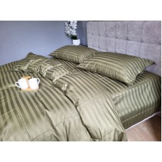 Комплект постільної білизни Stripe PREMIUM, KHAKI 2/2см