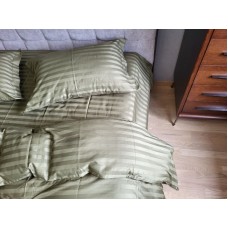 Комплект постільної білизни Stripe PREMIUM, KHAKI 2/2см