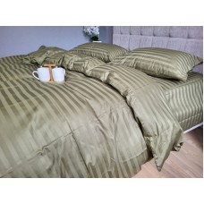 Комплект постільної білизни Stripe PREMIUM, KHAKI 2/2см