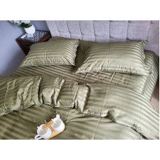 Комплект постільної білизни Stripe PREMIUM, KHAKI 2/2см