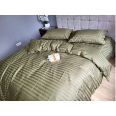 Комплект постільної білизни Stripe PREMIUM, KHAKI 2/2см