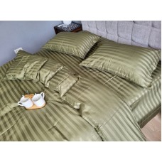 Комплект постільної білизни Stripe PREMIUM, KHAKI 2/2см