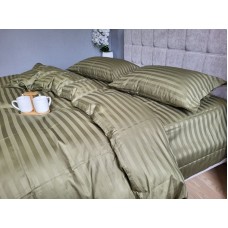 Комплект постільної білизни Stripe PREMIUM, KHAKI 2/2см
