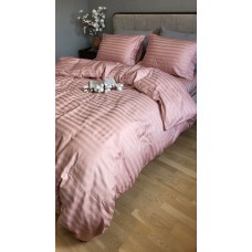 Комплект постільної білизни Stripe PREMIUM, POWDER PINK 2/2см