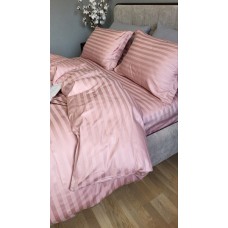 Комплект постільної білизни Stripe PREMIUM, POWDER PINK 2/2см