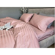 Комплект постільної білизни Stripe PREMIUM, POWDER PINK 2/2см