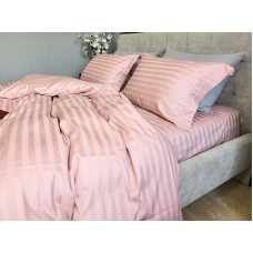 Комплект постільної білизни Stripe PREMIUM, POWDER PINK 2/2см