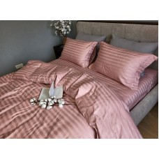Комплект постільної білизни Stripe PREMIUM, POWDER PINK 2/2см