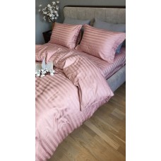 Комплект постільної білизни Stripe PREMIUM, POWDER PINK 2/2см