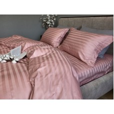 Комплект постільної білизни Stripe PREMIUM, POWDER PINK 2/2см