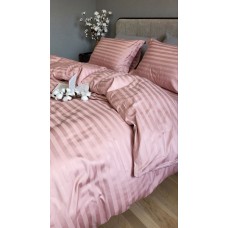 Комплект постільної білизни Stripe PREMIUM, POWDER PINK 2/2см